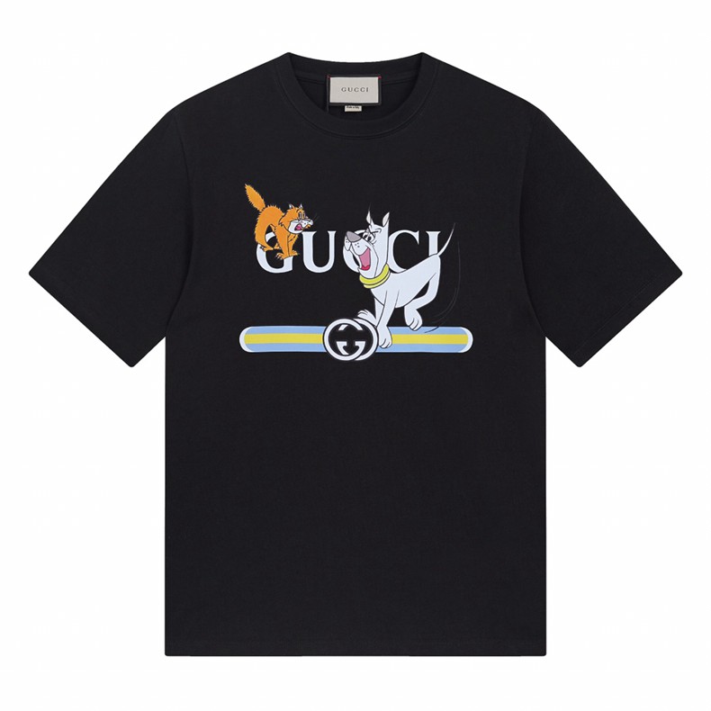 Counter quality is stable and goods are sufficient. Main promotion. 【Brand】: Gucci 【Model Number】: X-66060036048 Short T 【Size】: S - 5XL 【Color】: Black, Apricot 【Fabric】: Pure cotton Sorona, Fine workmanship without a wire head, essential for casual and sports wear. The highest quality available on the market! - Image 3