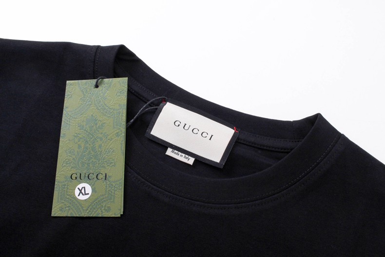 Counter quality is stable and goods are sufficient. Main promotion. 【Brand】: Gucci 【Model Number】: X-66060036048 Short T 【Size】: S - 5XL 【Color】: Black, Apricot 【Fabric】: Pure cotton Sorona, Fine workmanship without a wire head, essential for casual and sports wear. The highest quality available on the market! - Image 7