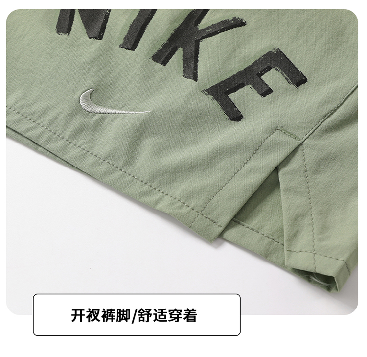 C8899042054 Summer Nike Shorts Embroidered, Three Identical 70D Nylon Print Matching, Black, Light Green, S - 2XL - Image 7