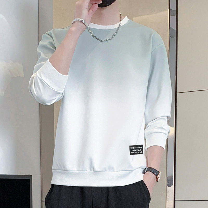 New Arrival Men's Winter Pullover Sweatshirt Gradient Fleece-Lined High Quality Fashionable Brand with Long Sleeves XS Size - Image 6