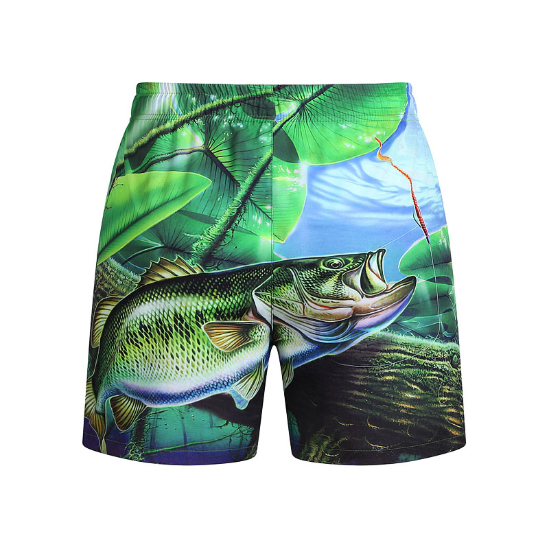 New Men's High Street Style Casual Beach Shorts Comfortable Cotton Basketball Shorts Digital Mesh Print Knee Length Heavyweight - Image 4