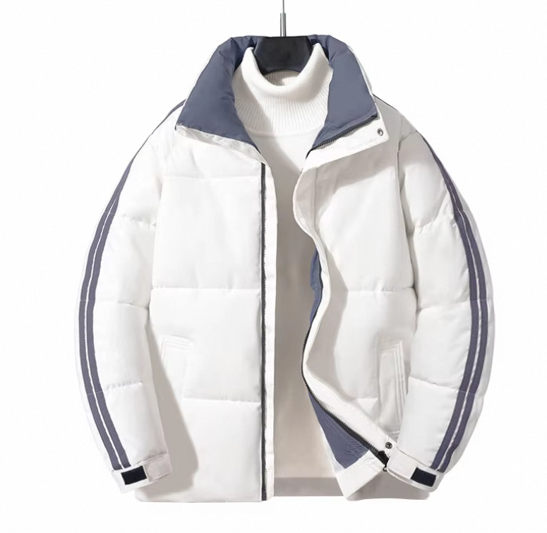 High Quality Men's Winter Down Jacket New Cotton Padded Light Winter Coat with Zipper Closure - Image 6