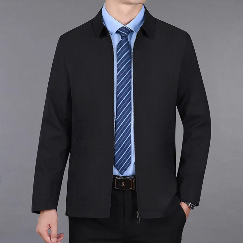 Windbreaker Winter Coat Softshell Jacket Dropshipping Spring/Summer Casual Style V-Neck Men's Business Jacket - Image 6