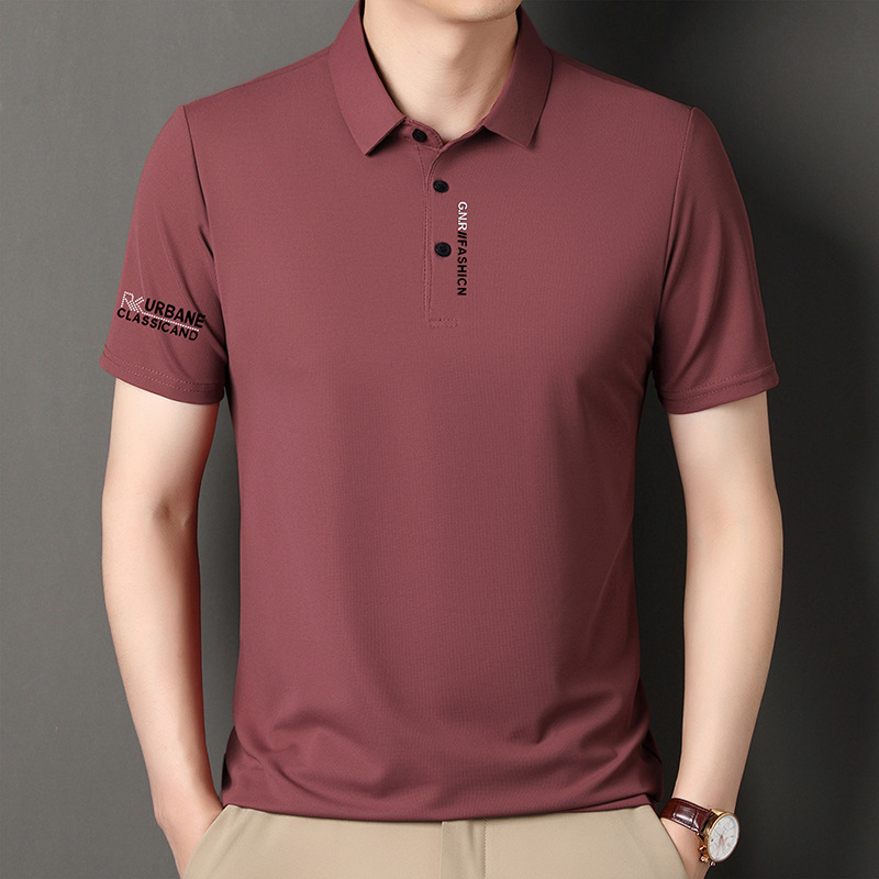 Custom Men's Printed Polo T-Shirts Solid Pattern Embroidered Playeras De Hombre Short Length Anti-Pilling Feature - Image 2