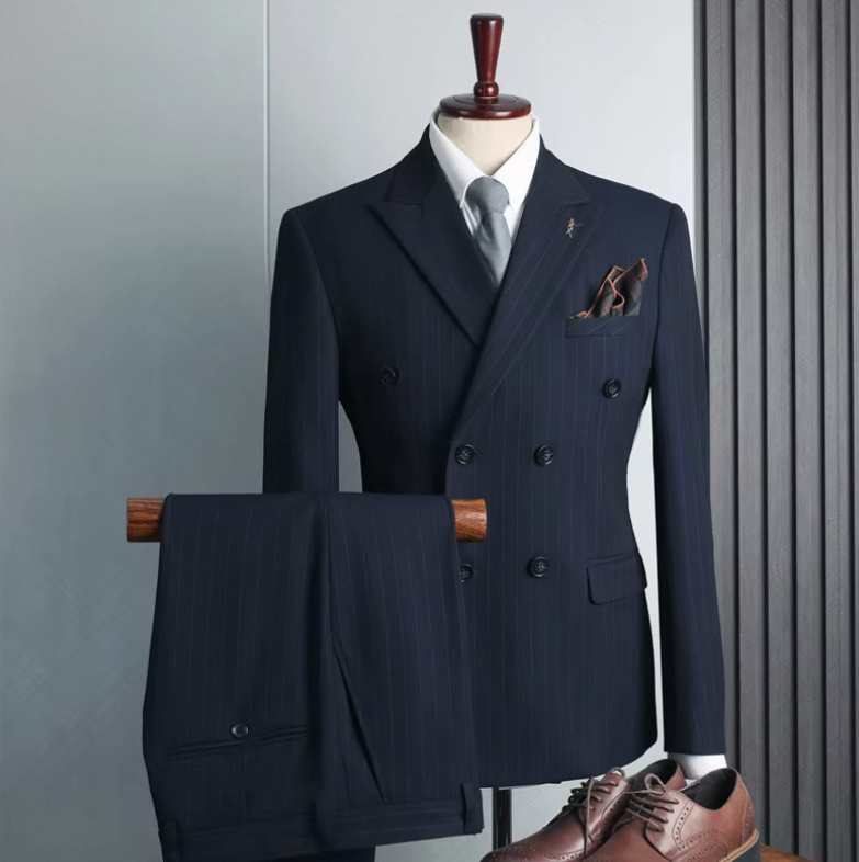 Men's XL Long Polyester Jogging Pants Business Formal Blazer Double Breasted Cotton Track Suit Plus Size Printed Clothing Adults - Image 2