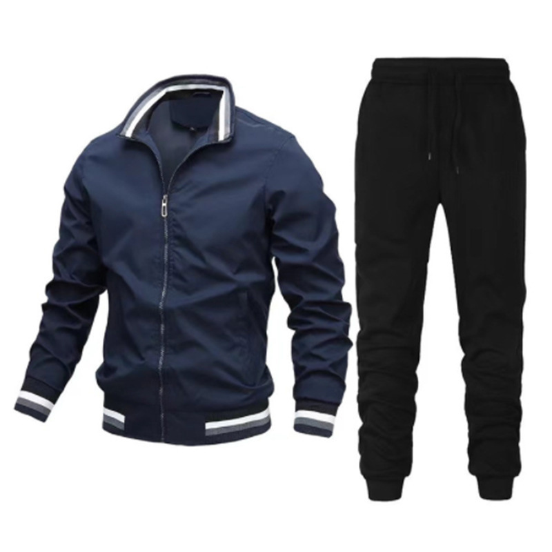 Men's Sports Straight Leg Jogging Suit with Shoes Cheap Bulk Sweatsuit for Raw Processing Jacket - Image 3