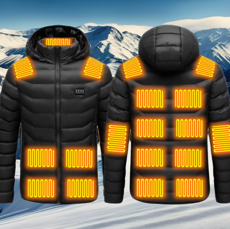 New Unisex 15 Zones Heated Jacket Winter Jacket Lightweight Thermal Detachable Hood Coat Heated Power Jacket Battery Not Include - Image 2