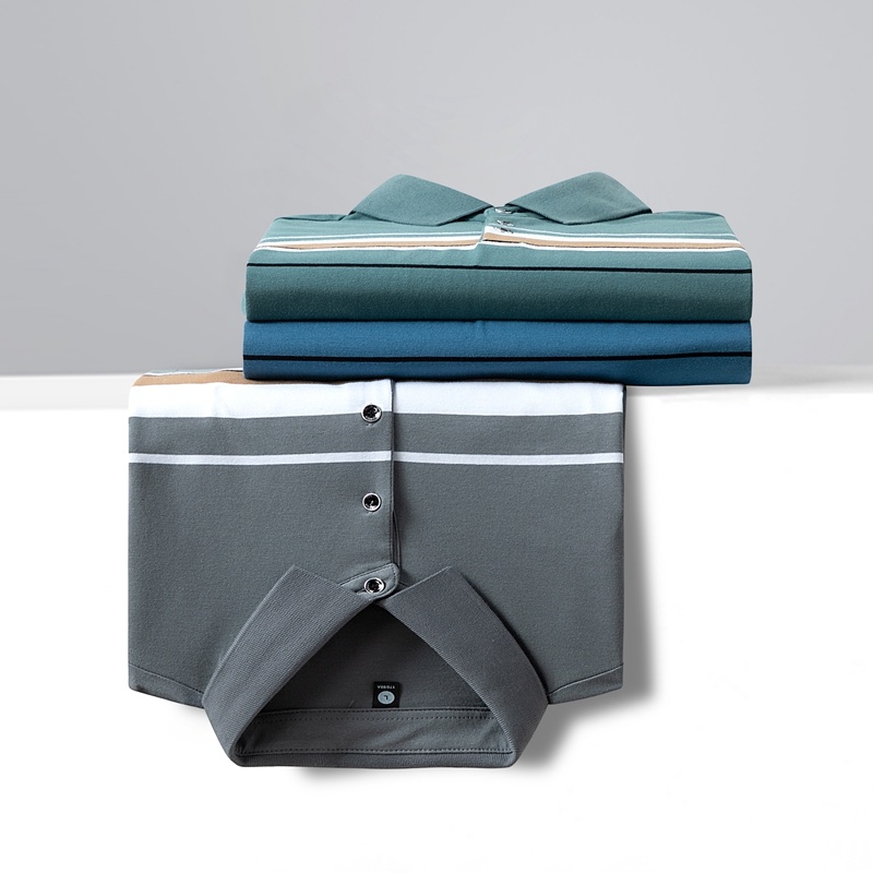 High Quality Summer Men's Half-Sleeve Polo Shirt Trendy Striped Lapel Short-Sleeved T-Shirt Casual Business Print Jersey Golf - Image 5