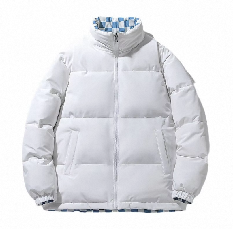 Men's Winter Outdoor Windproof Jacket Warm Reversible Wearable Coat with Stand Collar - Image 2