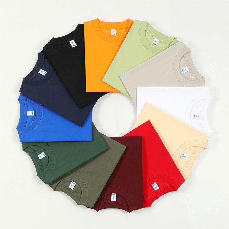 Customizable 180g Sustainable Compressed Knitted T-Shirt 260g Anti-Wrinkle Anti-Shrink Plain Dyed Silk Screen Printing Graphics - Image 3