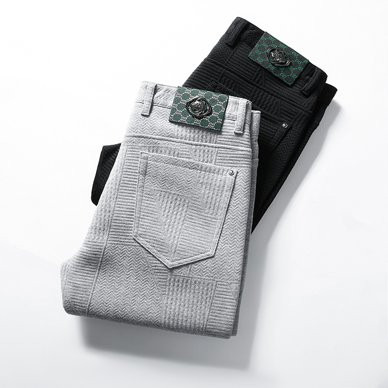 Autumn Winter New Arrival Men's Trendy Brand Slim-Fit Stretch Casual Pants All-Match Korean Style Waist Men's Trousers - Image 3