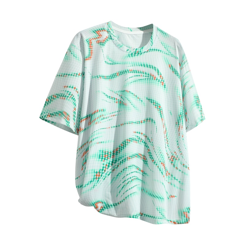 Men's Casual Summer Sports T-Shirt New Plus Size 100% Polyester Breathable Half Sleeve Loose Fit Solid Pattern Jersey - Image 6