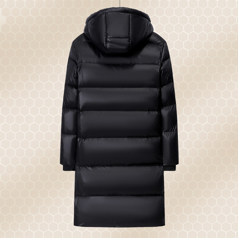 Men's Casual Winter Bomber Jacket Black Gold White Long Workwear Anti-Season 90 Genuine Duck Goods Zipper Winter Couples' Jacket - Image 2