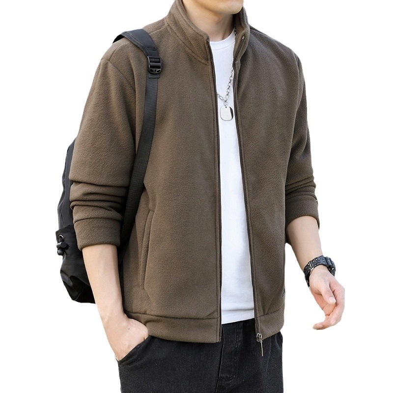 Best Selling Men's Thickened Down Jacket for Dad Winter Fleece Lined Outerwear Top Cashmere for Fall Winter Middle-Aged Elderly - Image 5