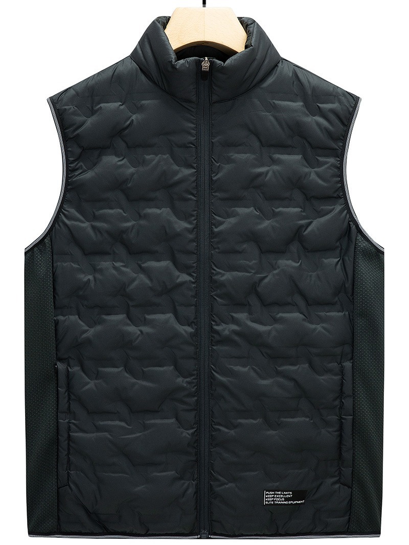 Autumn Winter Men's Lightweight Velvet Waistcoat with Warm Collar New Cross-Border Casual Zipper Closure Vest for Suits - Image 3