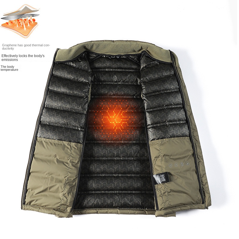 Customizable Men's Nylon Vest Mandarin Collar Thick Warm Breathable Casual Style for Winter Sports Outdoor Work Logo Included - Image 2