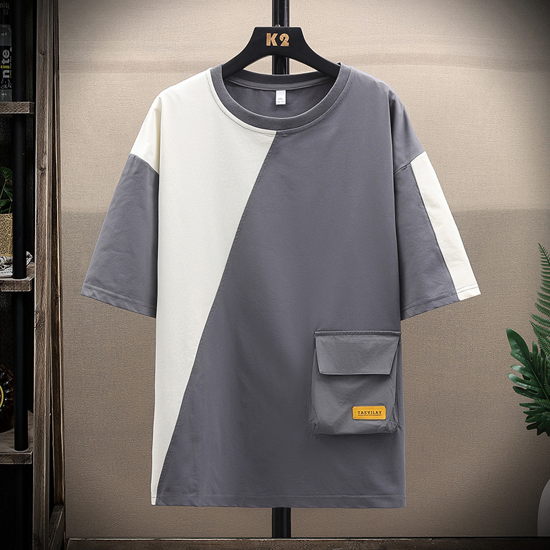 Plus Size Men's Trendy Summer T-Shirt Vest Short Sleeve Loose Fit Front Logo Print Anti-Pilling Knitted Fabric Casual Style - Image 6