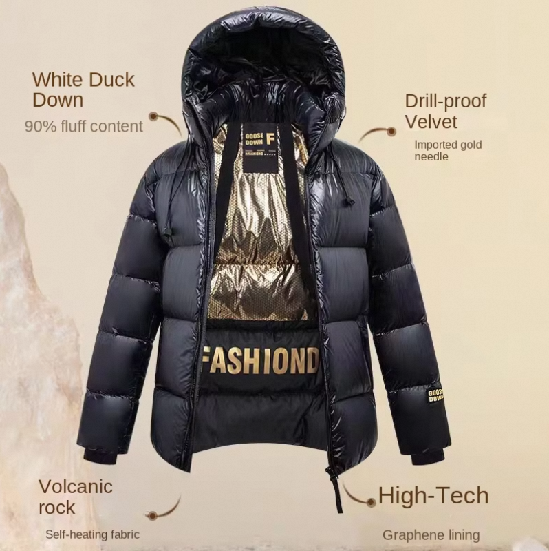 Liu Ming Good Quality Winter 2024 Trending Men Casual Windproof Hooded Thick Parkas Vintage Classic Overcoat Bomber Jackets Coat - Image 2