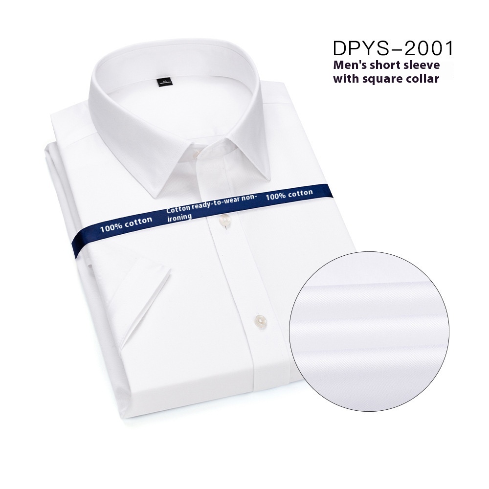 Ready Ship Men's 100% Cotton Embroidered V-Neck Stand Collar Shirt Customizable Quick Dry Sustainable for Adults-Sizes 4XL 5XL - Image 6