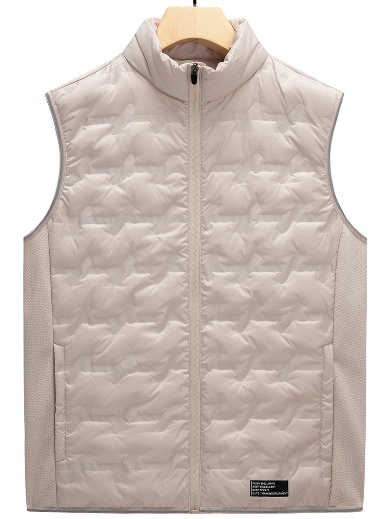 Autumn Winter Men's Lightweight Velvet Waistcoat with Warm Collar New Cross-Border Casual Zipper Closure Vest for Suits - Image 5