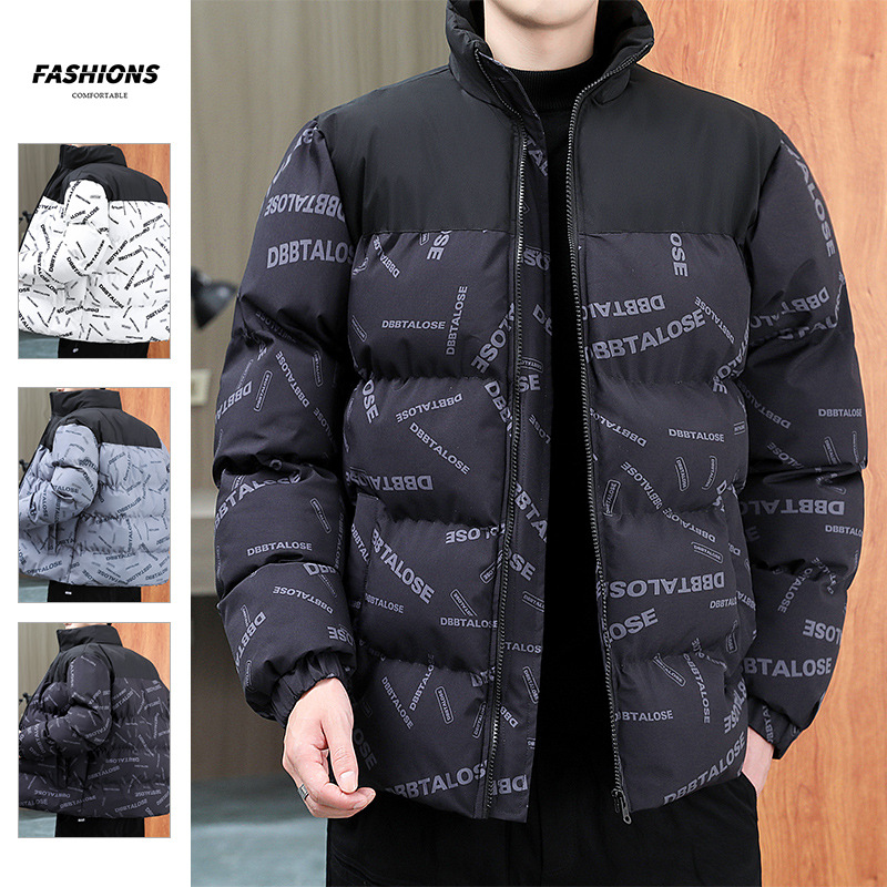 Men's Casual Winter Coat Solid Color Regular Fit Jacket with Zipper Comfortable Woven Polyester Coat Solid Pocket Down Series - Image 3