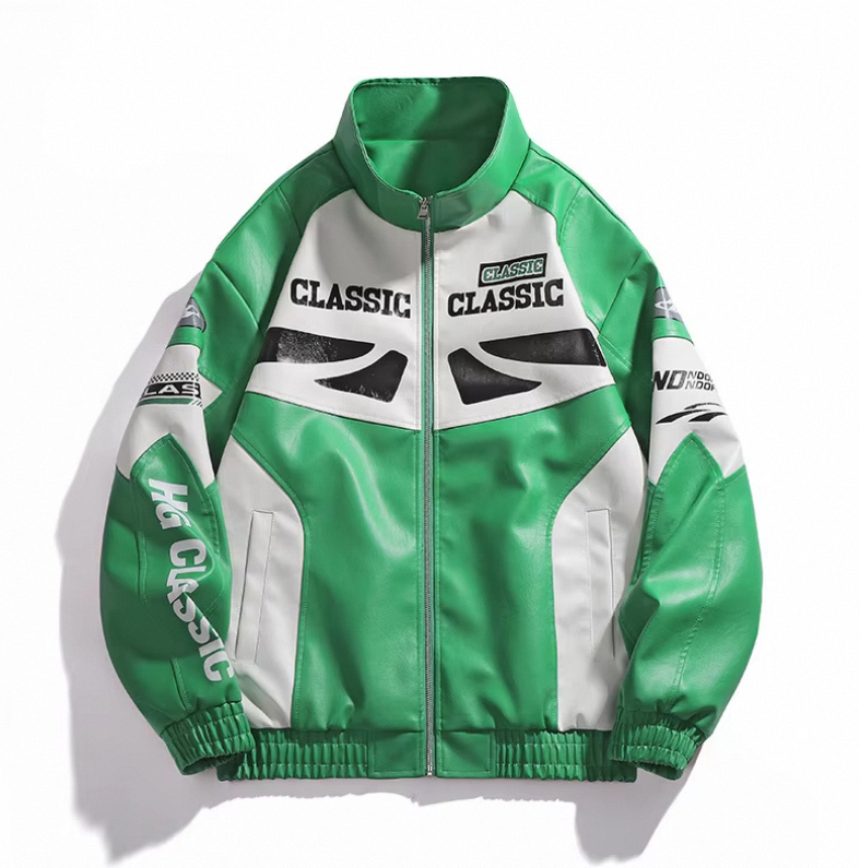 High Quality Racing Jacket Custom Logo Vintage Varsity Leather