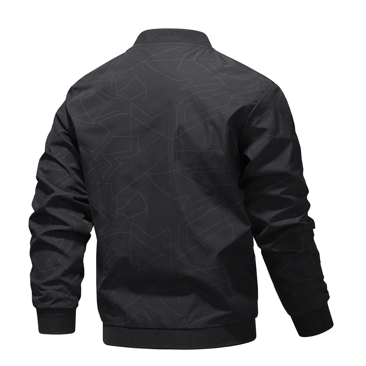 Casual Ladies Varsity Jacket XL Size Canvas Flight Bomber with Stand Collar and Zipper Closure for Autumn and Winter Season - Image 3