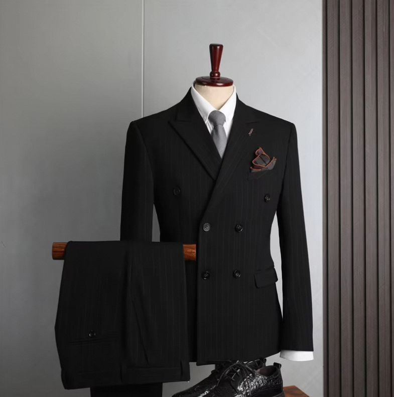 Men's XL Long Polyester Jogging Pants Business Formal Blazer Double Breasted Cotton Track Suit Plus Size Printed Clothing Adults - Image 4