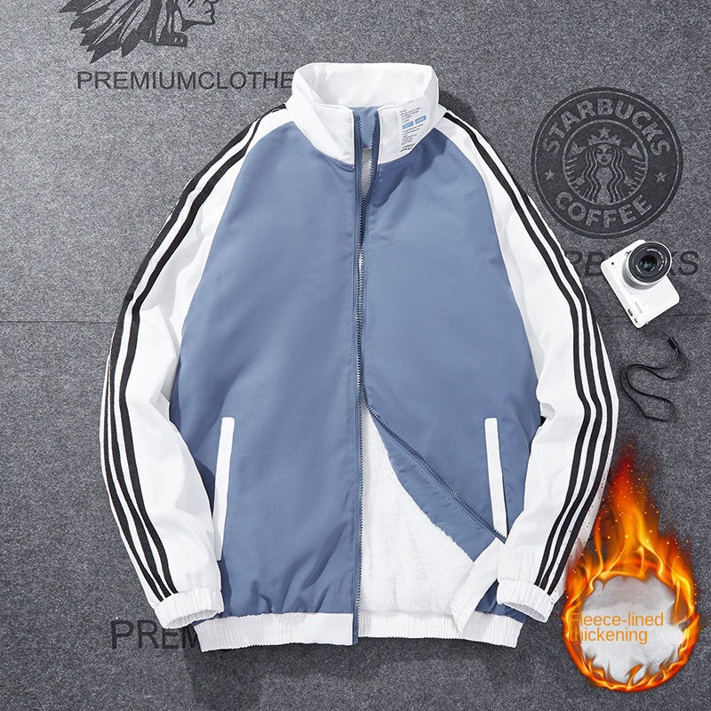 Autumn Winter Men's Trendy Thickened Cotton-Padded Coat Casual Heated Jacket with Pull Factory Direct Sales Air Shipping - Image 3