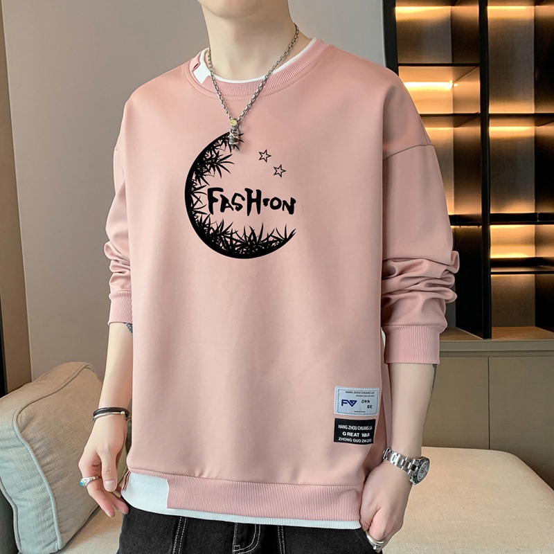 2024 Arrival Men's Long Sleeve Sweatshirt Youth Casual Style Long T-Shirt Autumn Winter Solid Knitted Easy Match Blank Design - Image 4