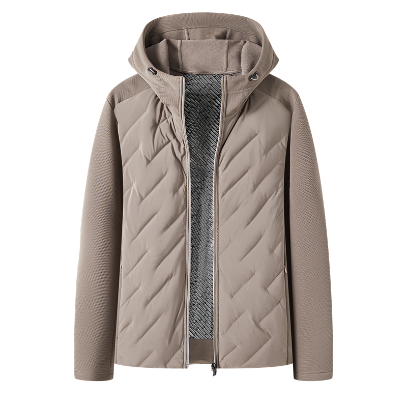 Men's Famous Brand Thin Winter Puffer Jacket with Breathable Hood Snow-Ready down Hoodie for Optimal Comfort Zipper Closure - Image 4