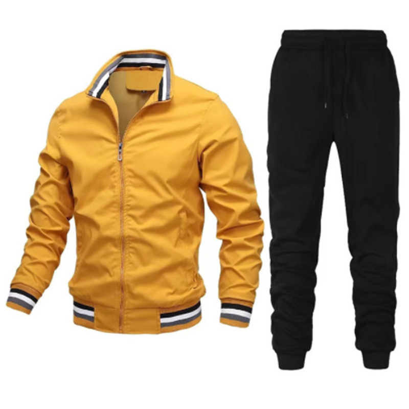 Men's Sports Straight Leg Jogging Suit with Shoes Cheap Bulk Sweatsuit for Raw Processing Jacket - Image 4