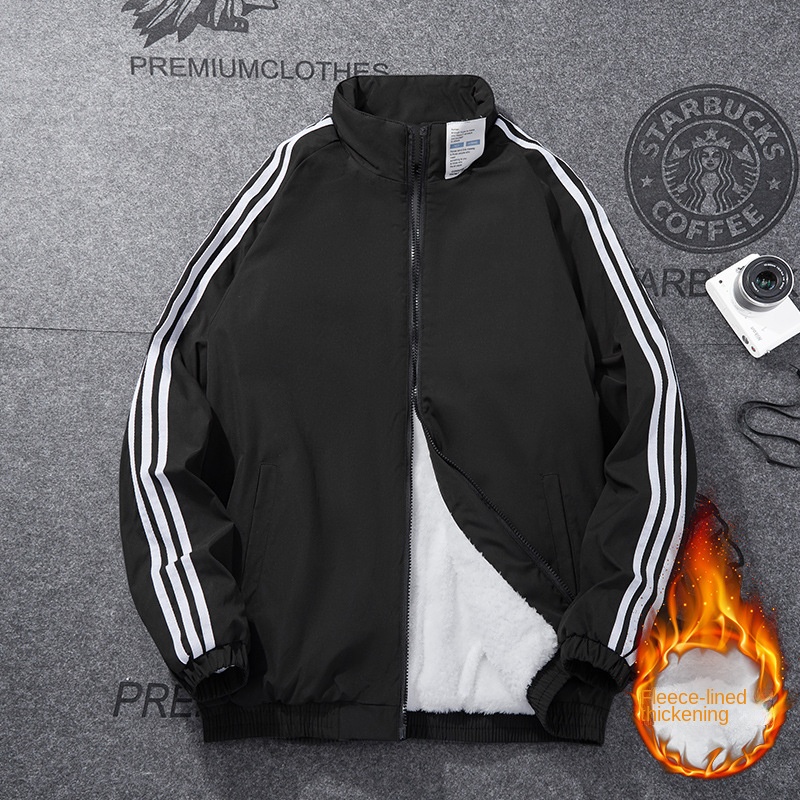 Autumn Winter Men's Trendy Thickened Cotton-Padded Coat Casual Heated Jacket with Pull Factory Direct Sales Air Shipping - Image 2