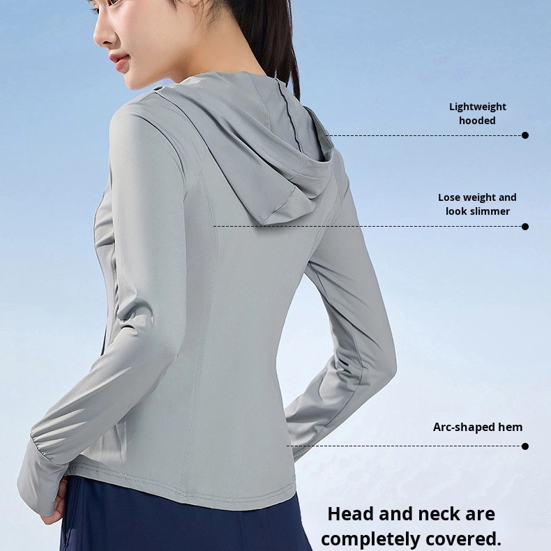 High Quality Summer UV Protection UPF 50 Women's Quick-Dry Ice Silk Jacket Breathable Nylon Spandex Coat Sun Rash Guard - Image 4