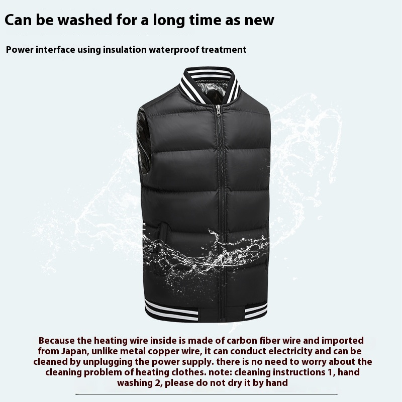 Heated Vest Men Women Rechargeable Intelligent Temperature Control Full Body Warmth Casual Zipper Clothing Outer Wear - Image 4