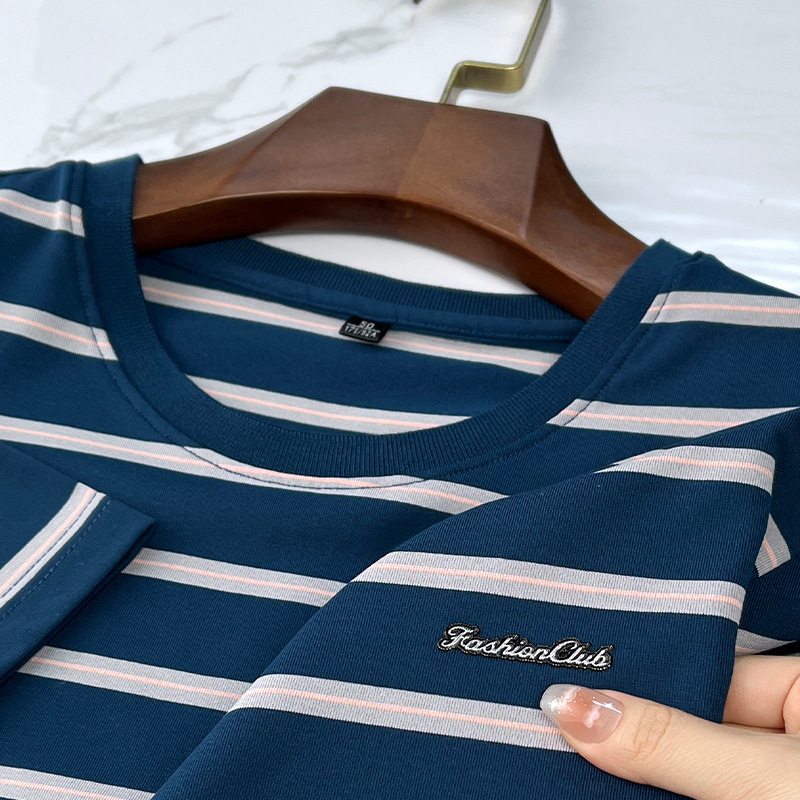 2025 Summer Men's Short-Sleeved T-Shirt High-Tech Acid Washed 100% Cotton Anti-Wrinkle Anti-Shrink Over-Sized Fitted Style Logo - Image 4