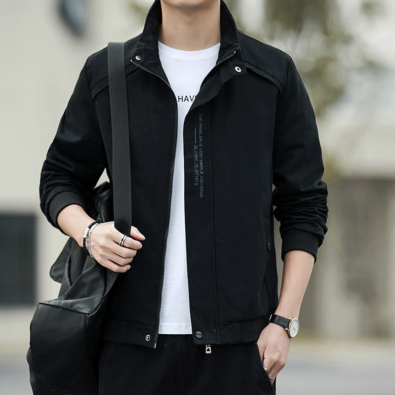 2022 Men's High Quality Fabric Casual Jacket with Korean Fashion Hooded Collar Crocheted Front Zipper Closure ODM Supply Air - Image 6