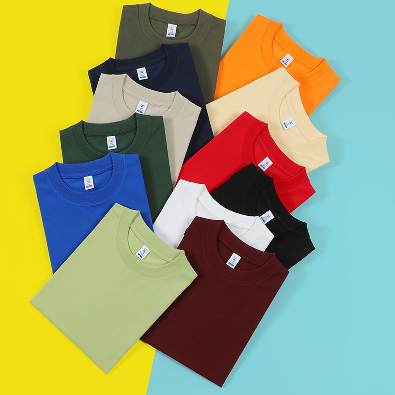 Customizable 180g Sustainable Compressed Knitted T-Shirt 260g Anti-Wrinkle Anti-Shrink Plain Dyed Silk Screen Printing Graphics - Image 5