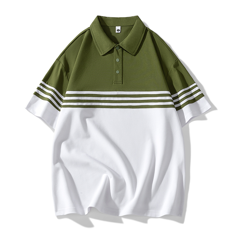 Men's Cotton Polo Shirt From New Summer Collection Youth Simple Loose T Short Sleeves Button Decoration for Leisure Fashion - Image 3