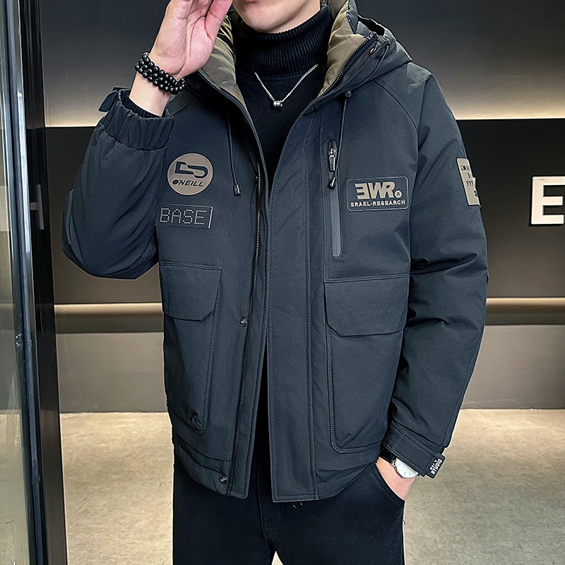 Men's High Quality Hooded Winter Jacket Cross-Border Fashionable Brand Stand Outdoor Sports Casual Zipper New Arrival Mountain - Image 6