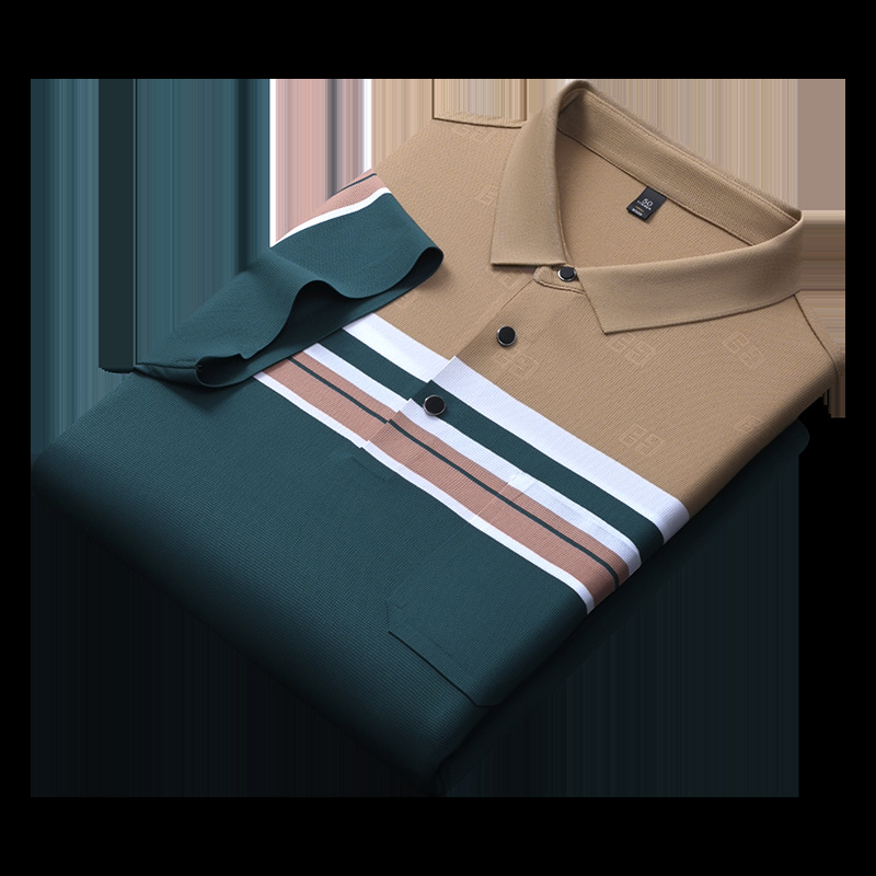 High Quality Custom Polo Shirts for Men Casual Golf Zinc Alloy Rectangle Lauren & Polo Eco-Friendly T-Shirts - Image 4