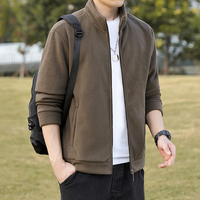 Best Selling Men's Thickened Down Jacket for Dad Winter Fleece Lined Outerwear Top Cashmere for Fall Winter Middle-Aged Elderly - Image 2