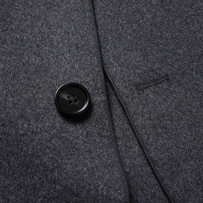 Handmade Men's Double-Sided Woolen Cloth Suit Coat Breathable Autumn Winter 80% Woolen Cloth Single Breasted Cross-Border for - Image 4