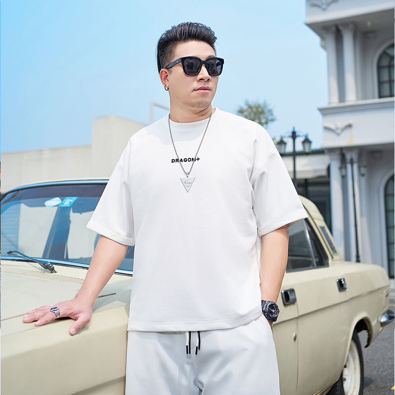 Men's Casual Sports Suit New Large Size Breathable Waffle Fabric T-Shirt Shorts Summer Outdoor Thin Short Sleeves Knitted - Image 2