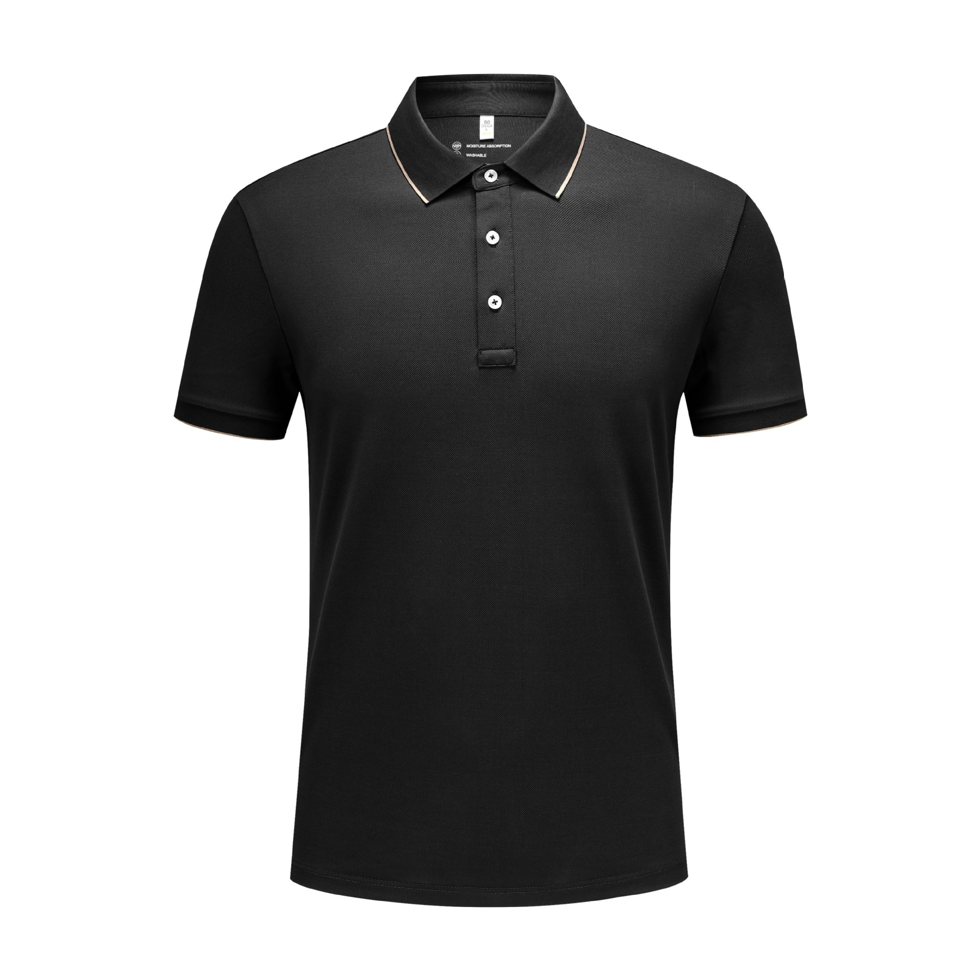 Men's Velour Short Sleeve T-Shirt Anti-Wrinkle Solid Pattern Embroidered Technique for Polo Shirts - Image 3