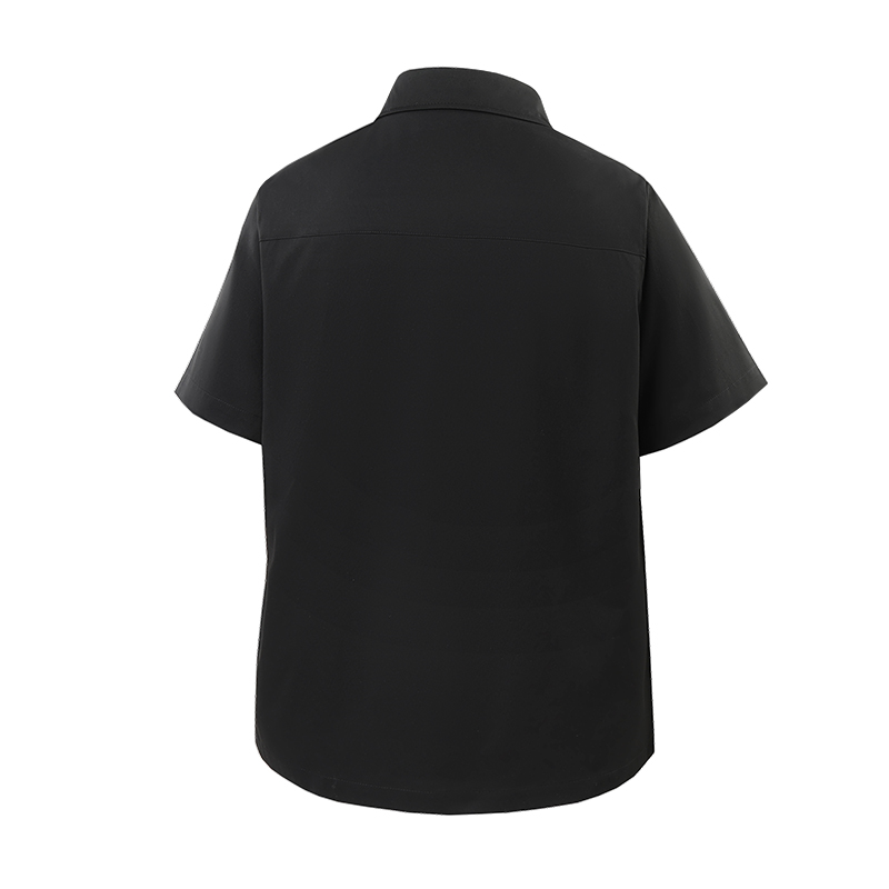 Solid Color Men's T-Shirt Plus Size Summer Casual Hong Kong Style Japanese Sweat-Absorbing Breathable Loose Turn-Down Collar - Image 3