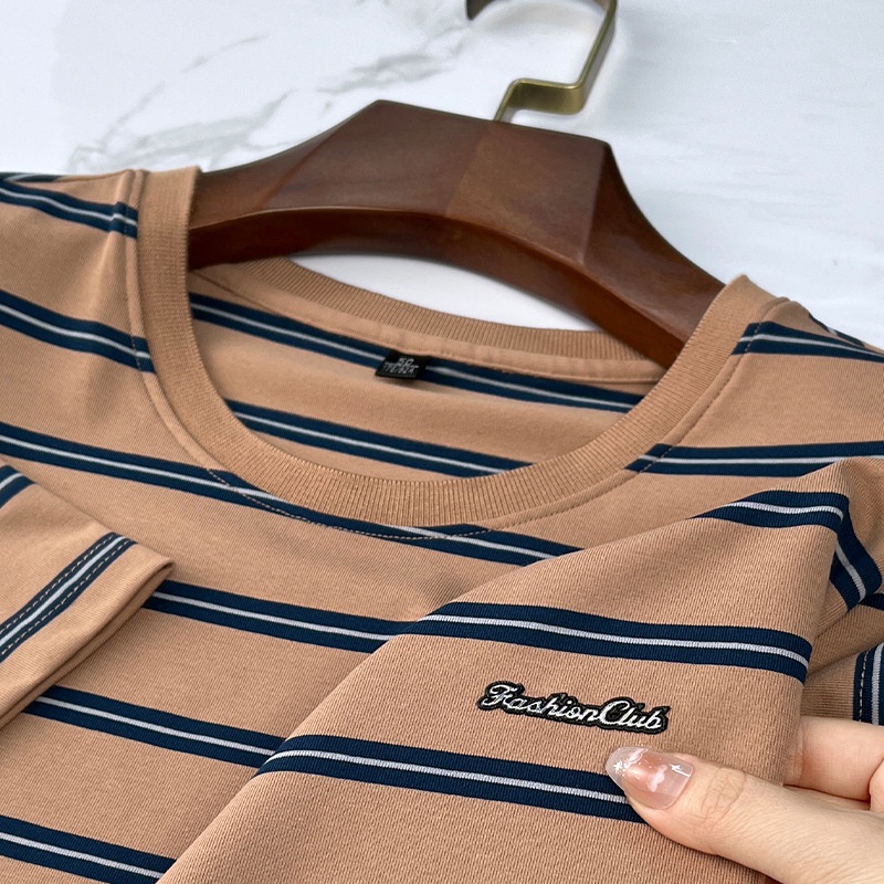 2025 Summer Men's Short-Sleeved T-Shirt High-Tech Acid Washed 100% Cotton Anti-Wrinkle Anti-Shrink Over-Sized Fitted Style Logo - Image 2