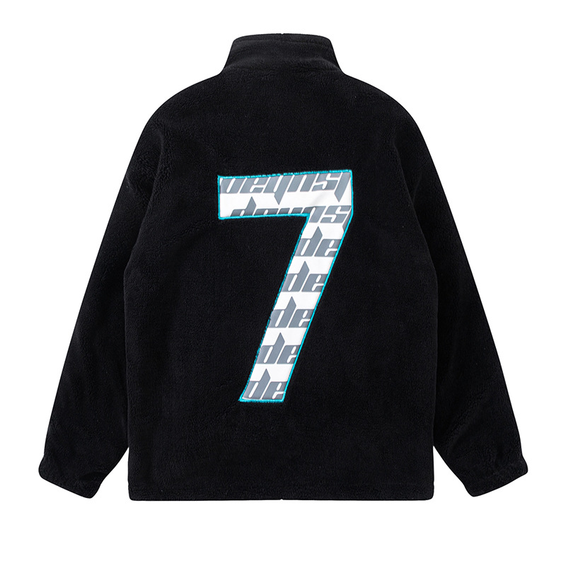 Autumn Winter Thickened Hooded Coat for Men Women Casual Double-Sided Lambskin Jacket Stand Fleece-Lined Cotton-Padded Warm Fur - Image 3