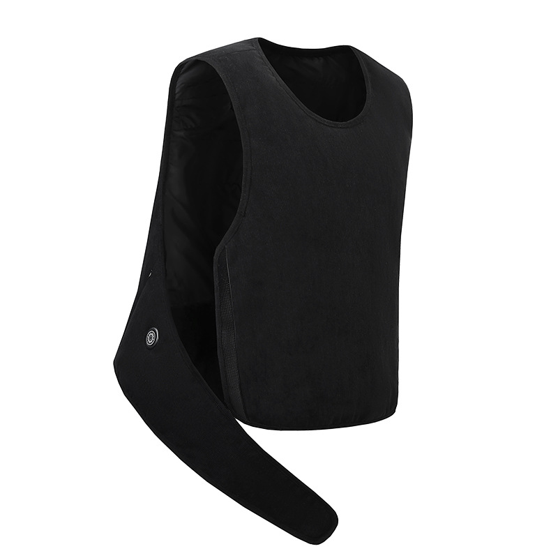 Mens Casual Heated Vest V-Neck Sleeveless Wetsuit Winter Outer Wear Windproof Warm Fabric Woven Knitted Featuring Print - Image 4