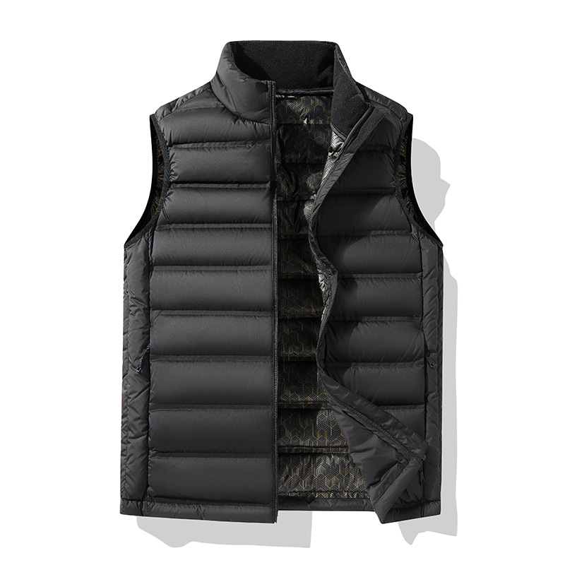 Customizable Men's Nylon Vest Mandarin Collar Thick Warm Breathable Casual Style for Winter Sports Outdoor Work Logo Included - Image 5